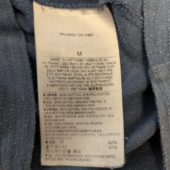 Men's Banana Republic Blue Henley T-Shirt - Picture 4 of 6